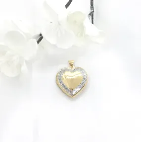 10k Gold Two-Tone Heart Locket