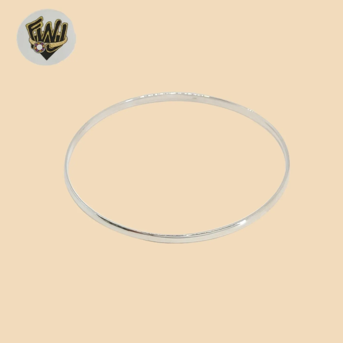 (2-0605) 925 Sterling Silver - 3mm Plain Bangle.