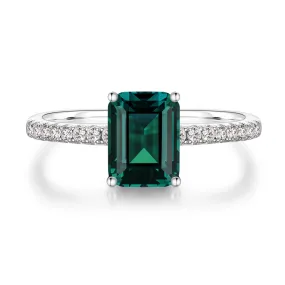 2 CT. Petite Trellis Emerald Gemstone Ring