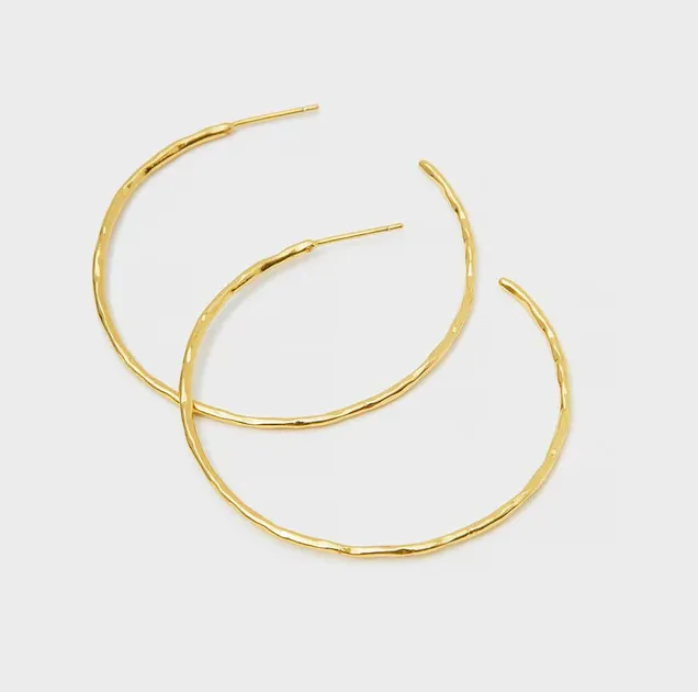 2 inch Gold gorjana Tanner Hoop Earrings