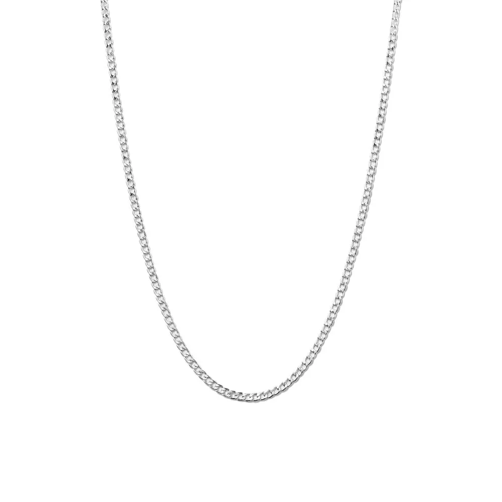 3.5mm Flat Curb Chain Necklace