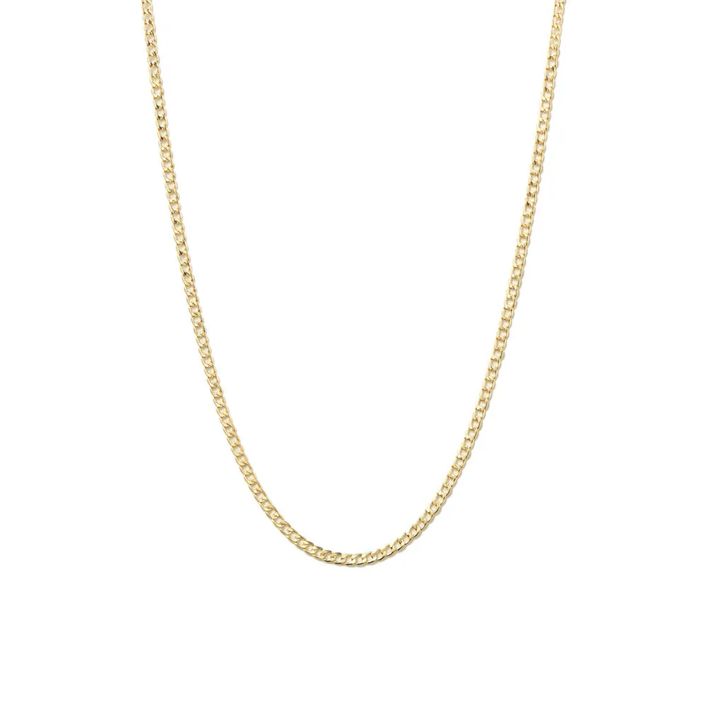 3.5mm Flat Curb Chain Necklace