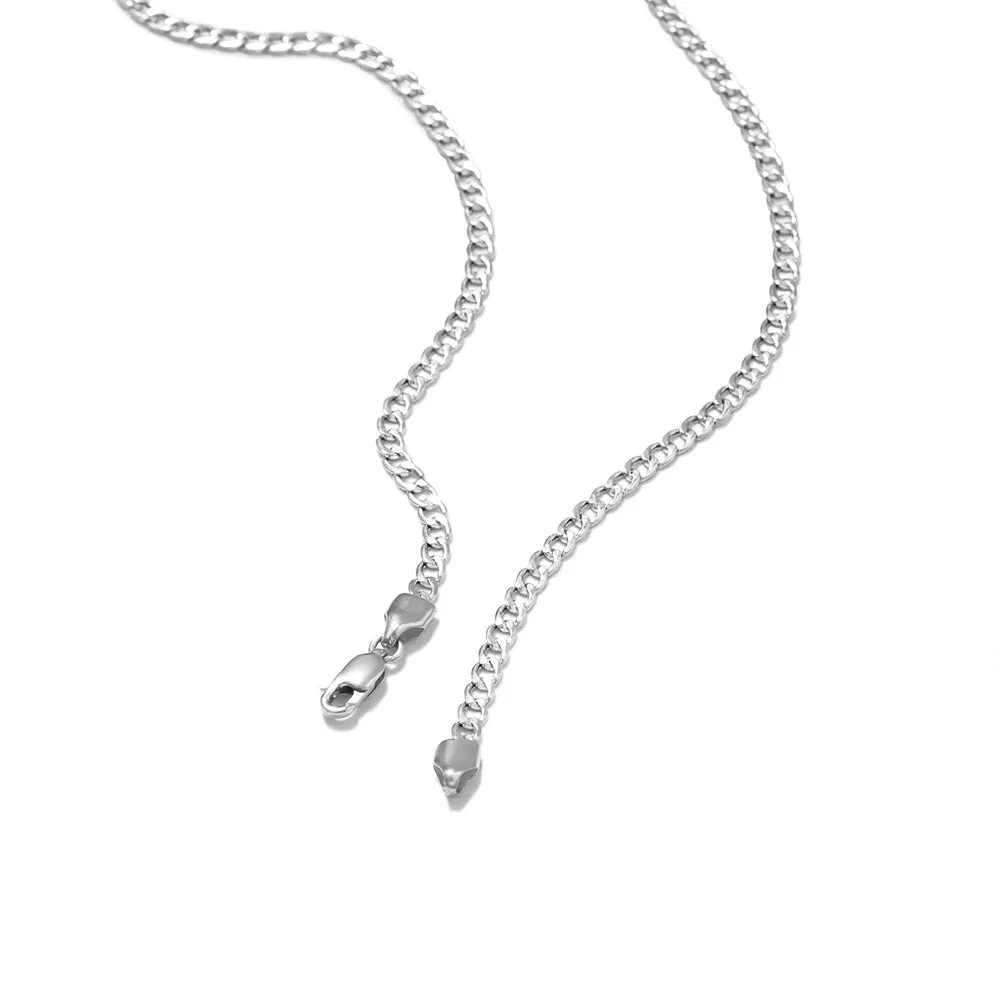 3.5mm Flat Curb Chain Necklace