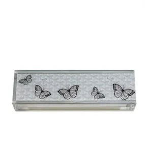 Acrylic Rummikub Grey Design Pink Butterflies Game