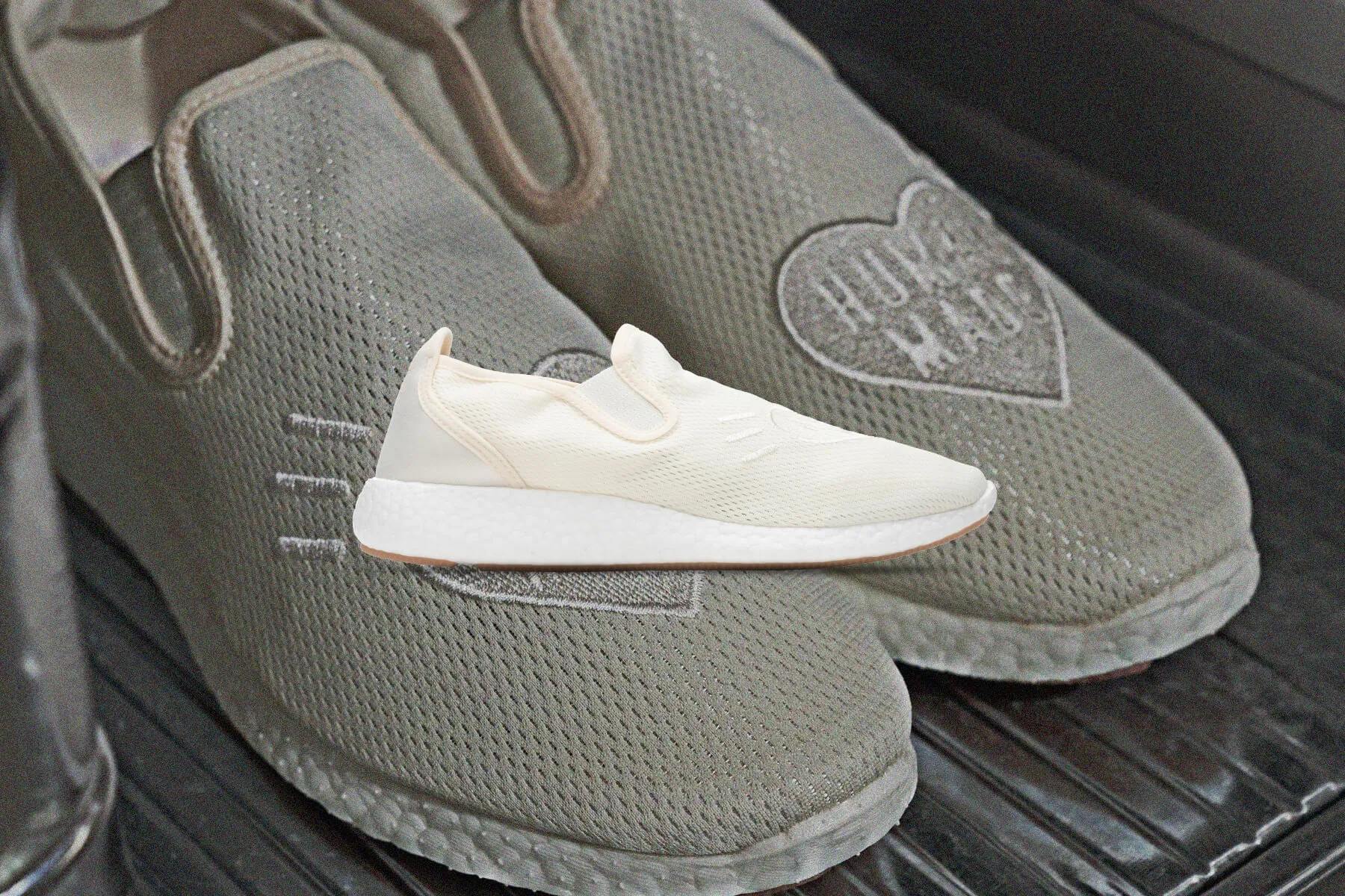 Adidas Originals x Human Made Slipon Pure - White