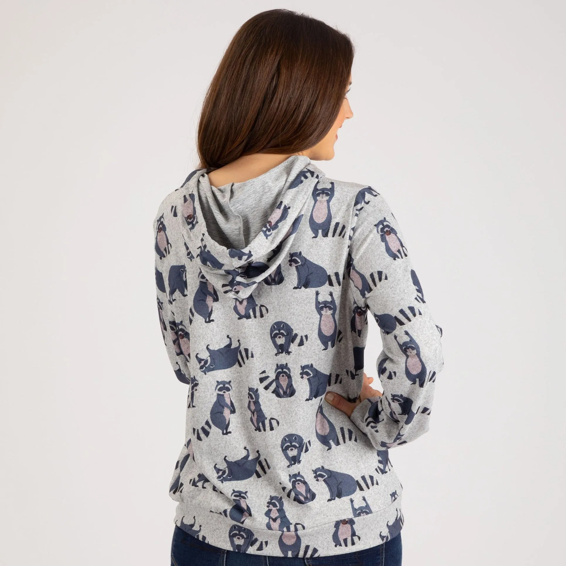 Adorable Print Terry Hoodie