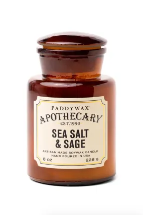 Apothecary Candle, Sea Salt   Sage