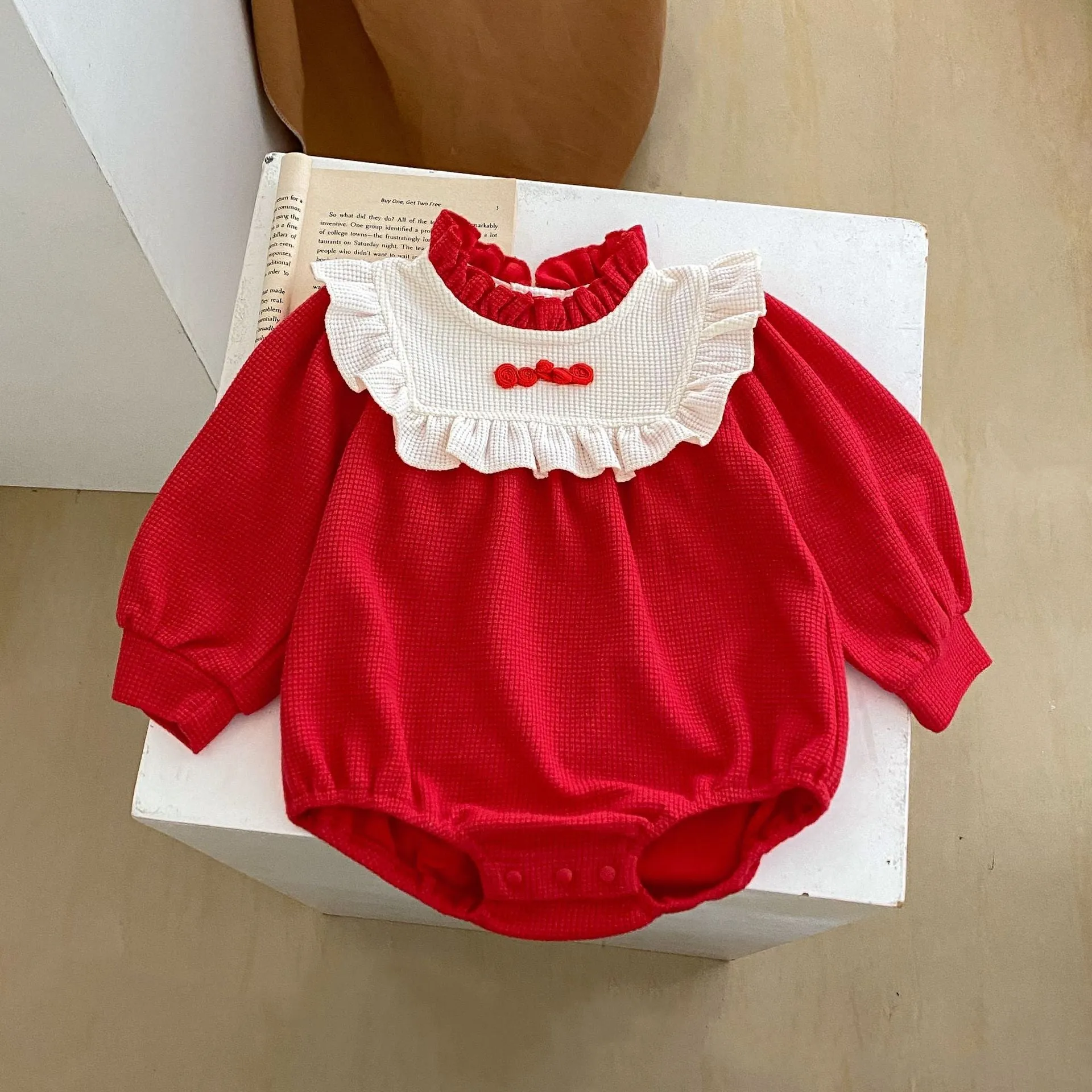 Baby Girls Color-blocking Rompers Wholesale 24011161