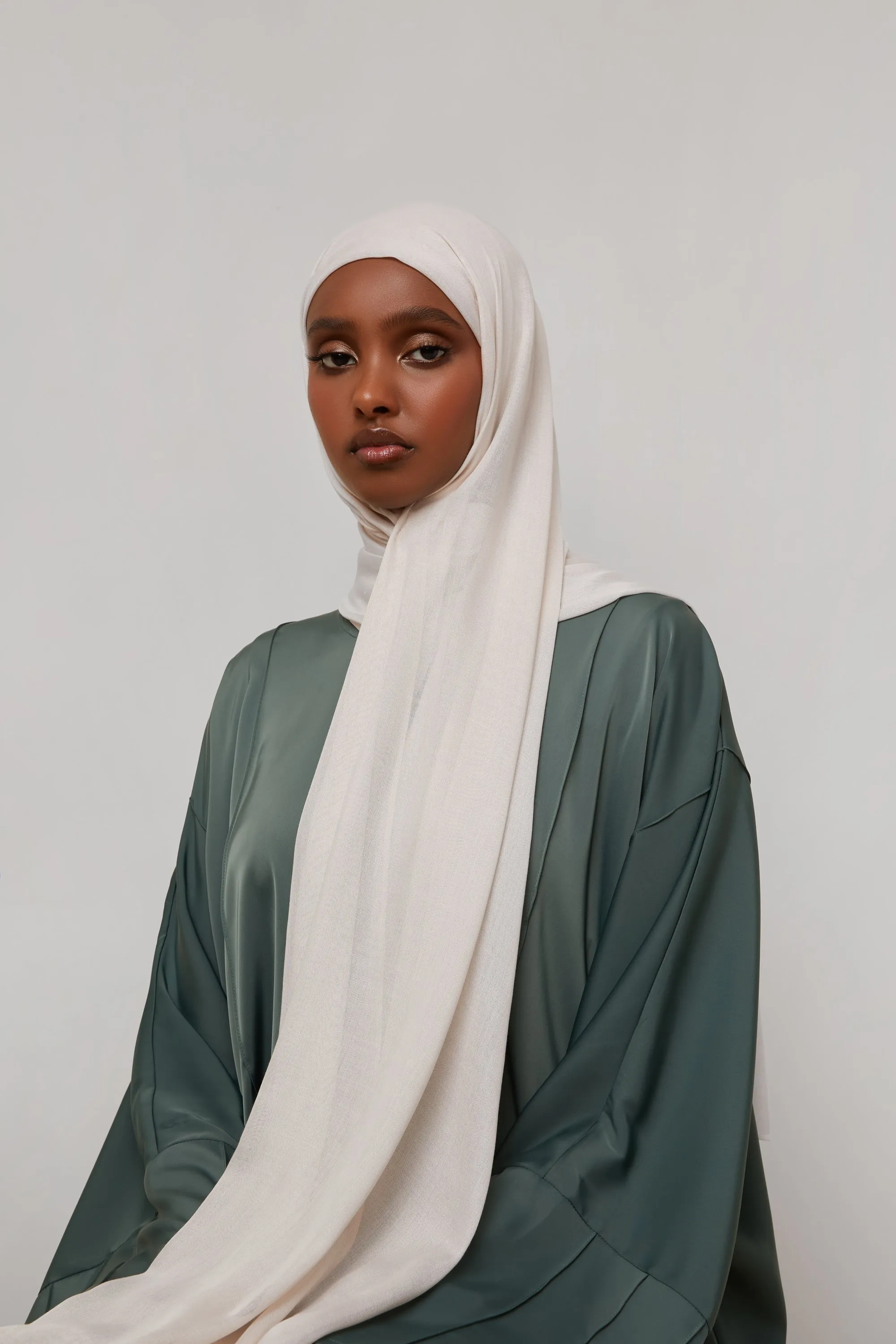 Bamboo Woven Hijab - Moonbeam