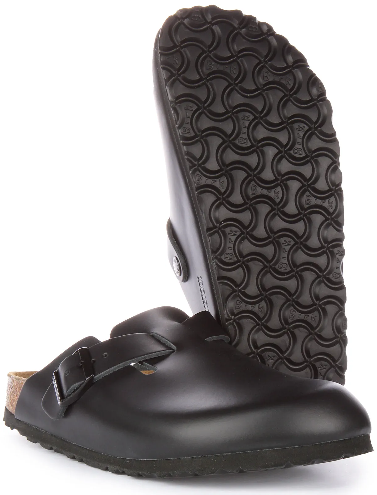 Birkenstock Boston Bs In Black | Narrow Fit