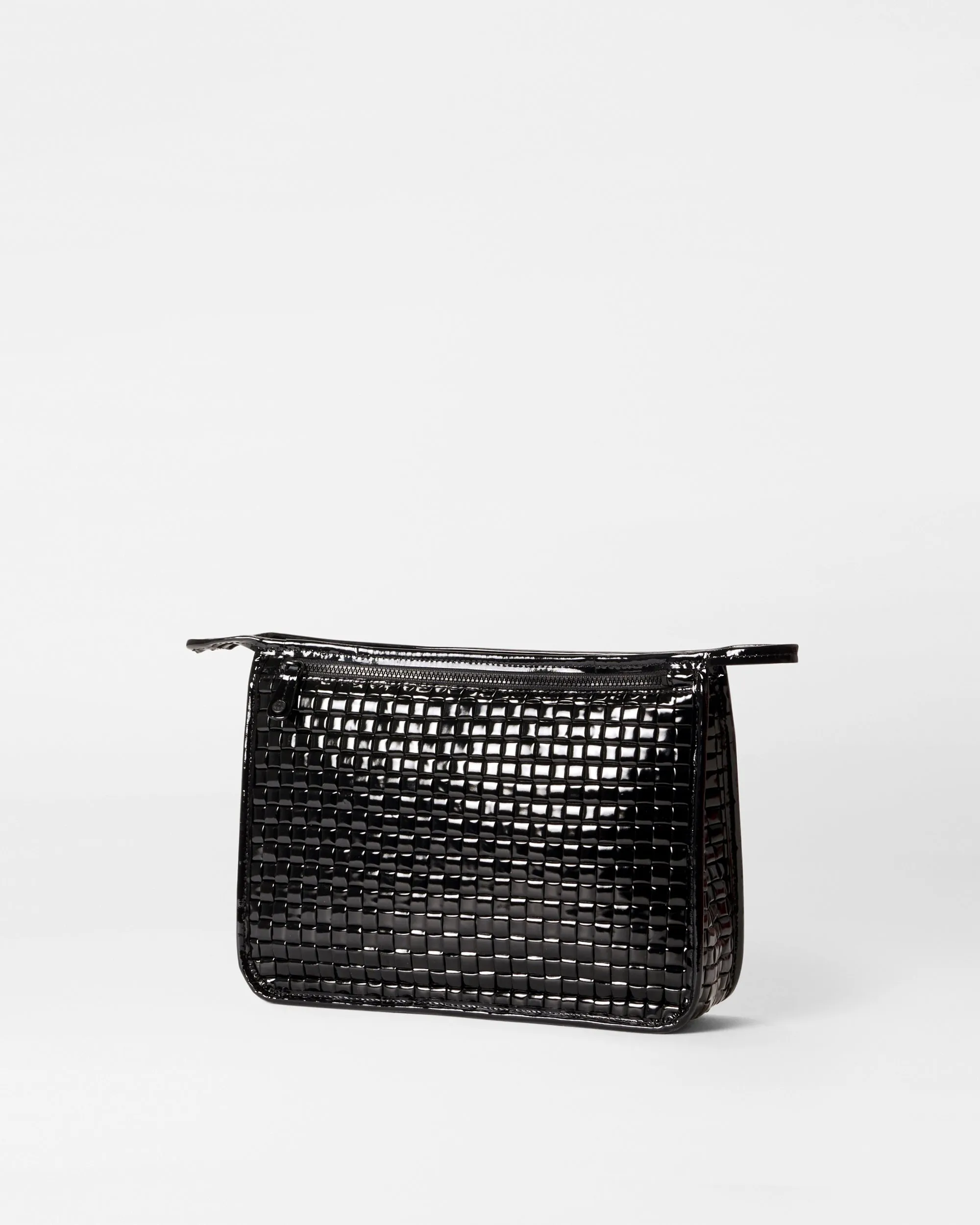 Black Lacquer Woven Clutch