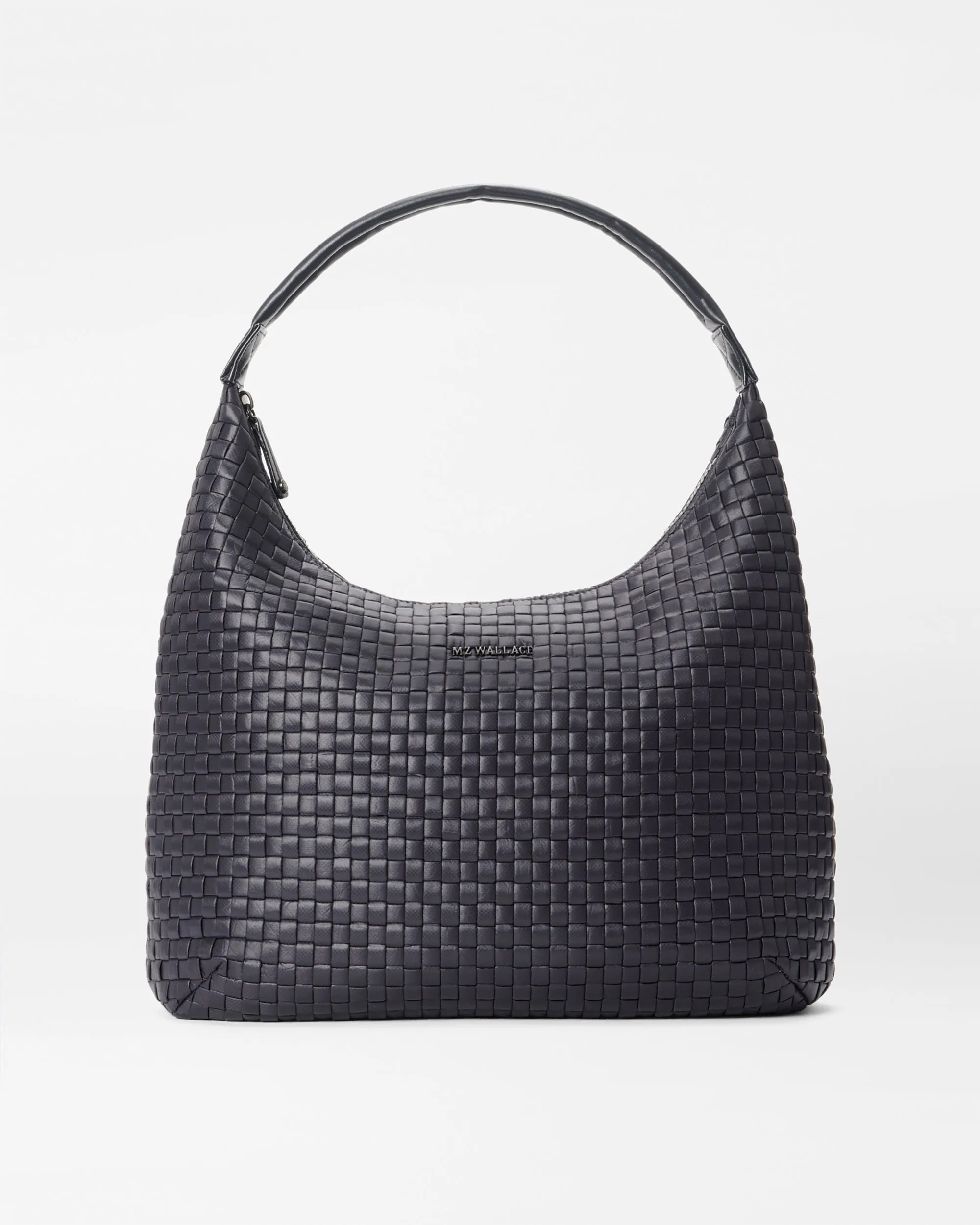 Black Large Woven Shoulder Bag