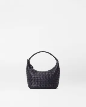 Black Mini Woven Hobo