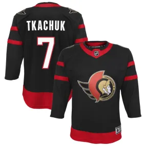 Brady Tkachuk Ottawa Senators Youth Home Premier Jersey - Black