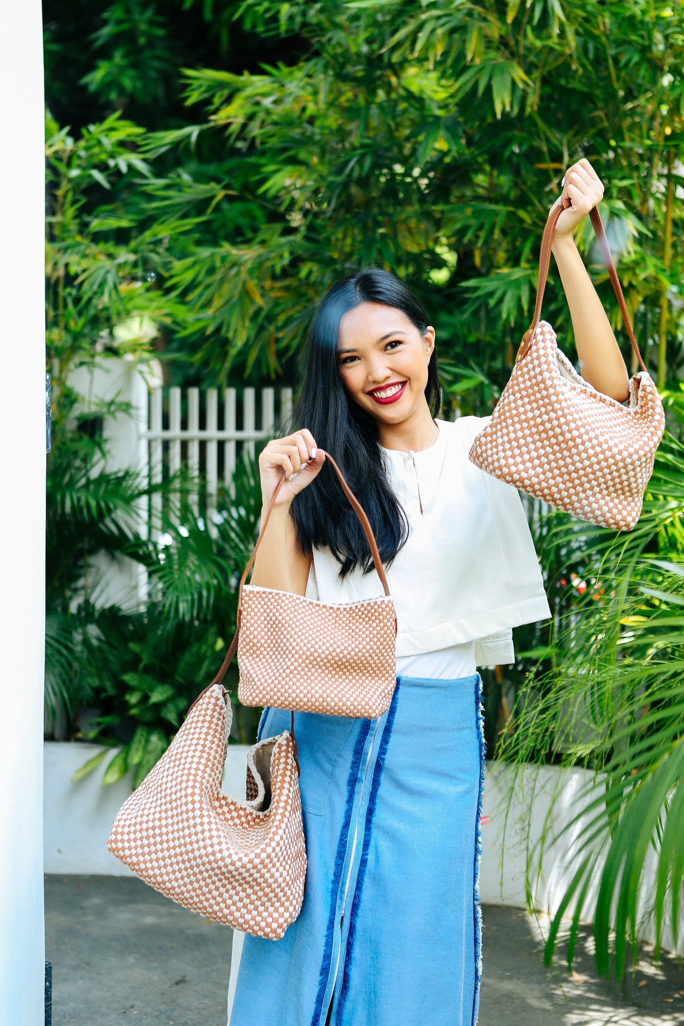 Buslo Checkerboard Tan & Beige