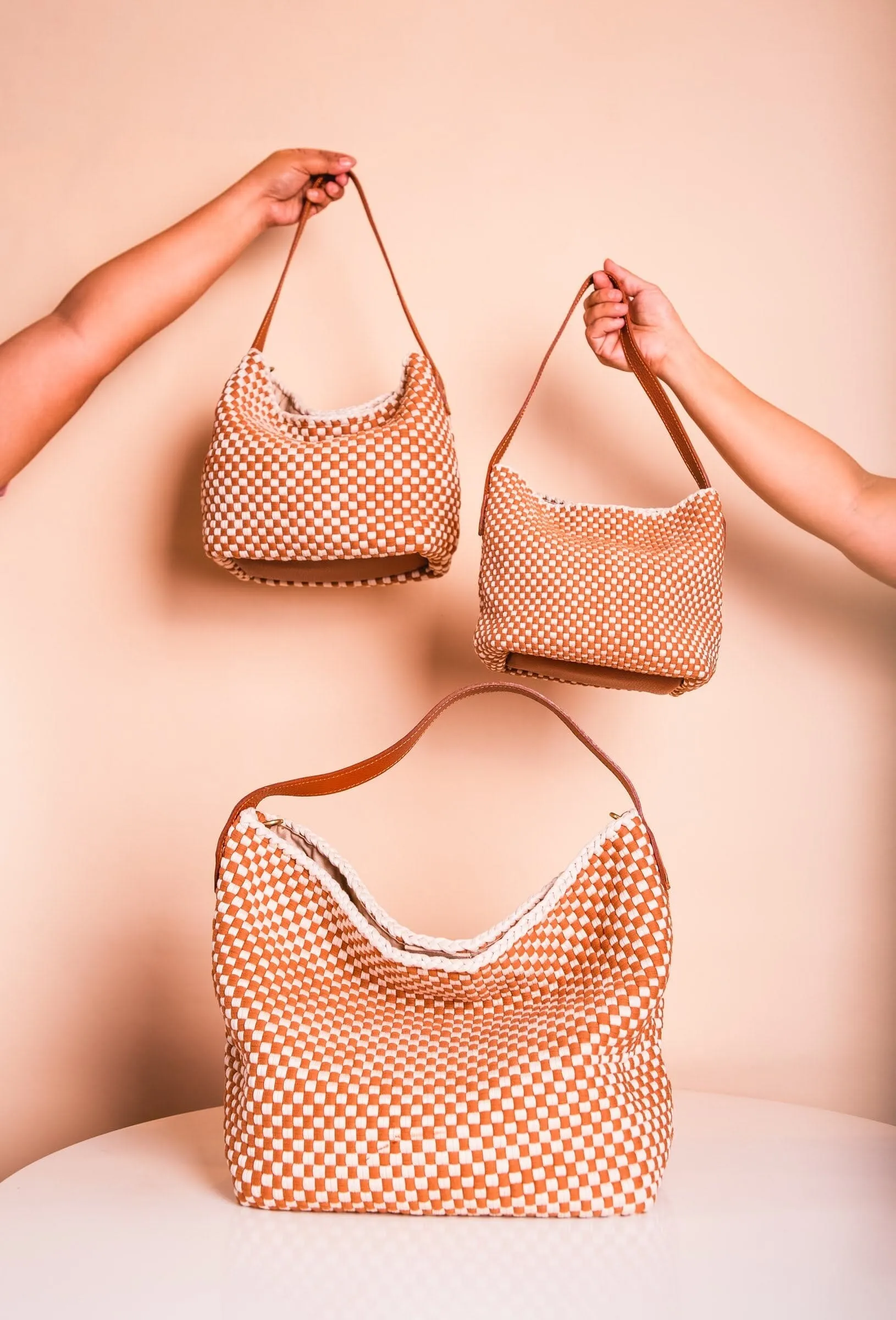 Buslo Checkerboard Tan & Beige