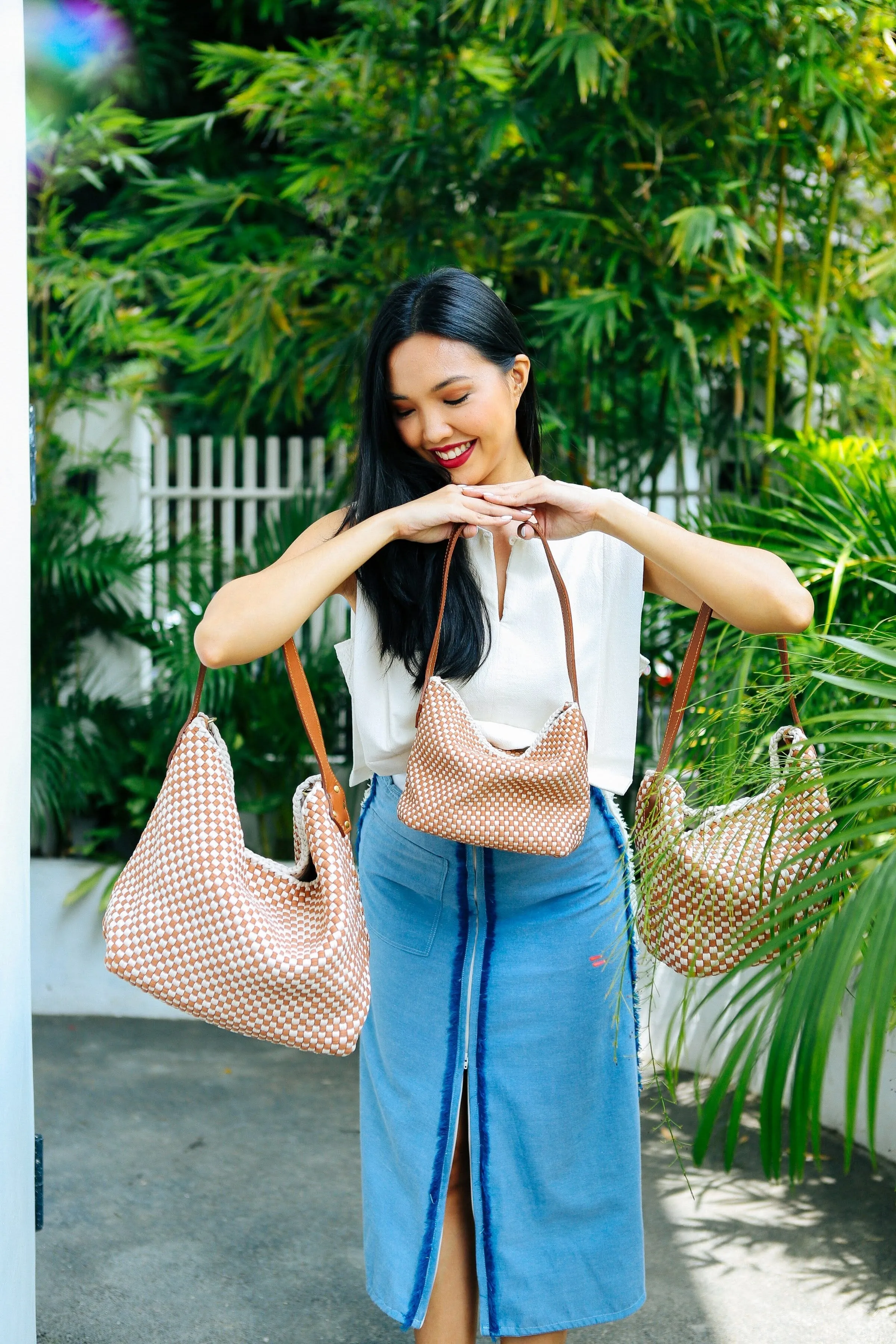 Buslo Checkerboard Tan & Beige