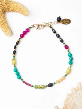 Cabo Beaded Collage Bracelet by Anne Vaughan