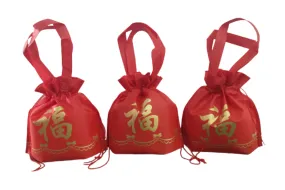 Chinese New Year Non-Woven Drawstring Bag