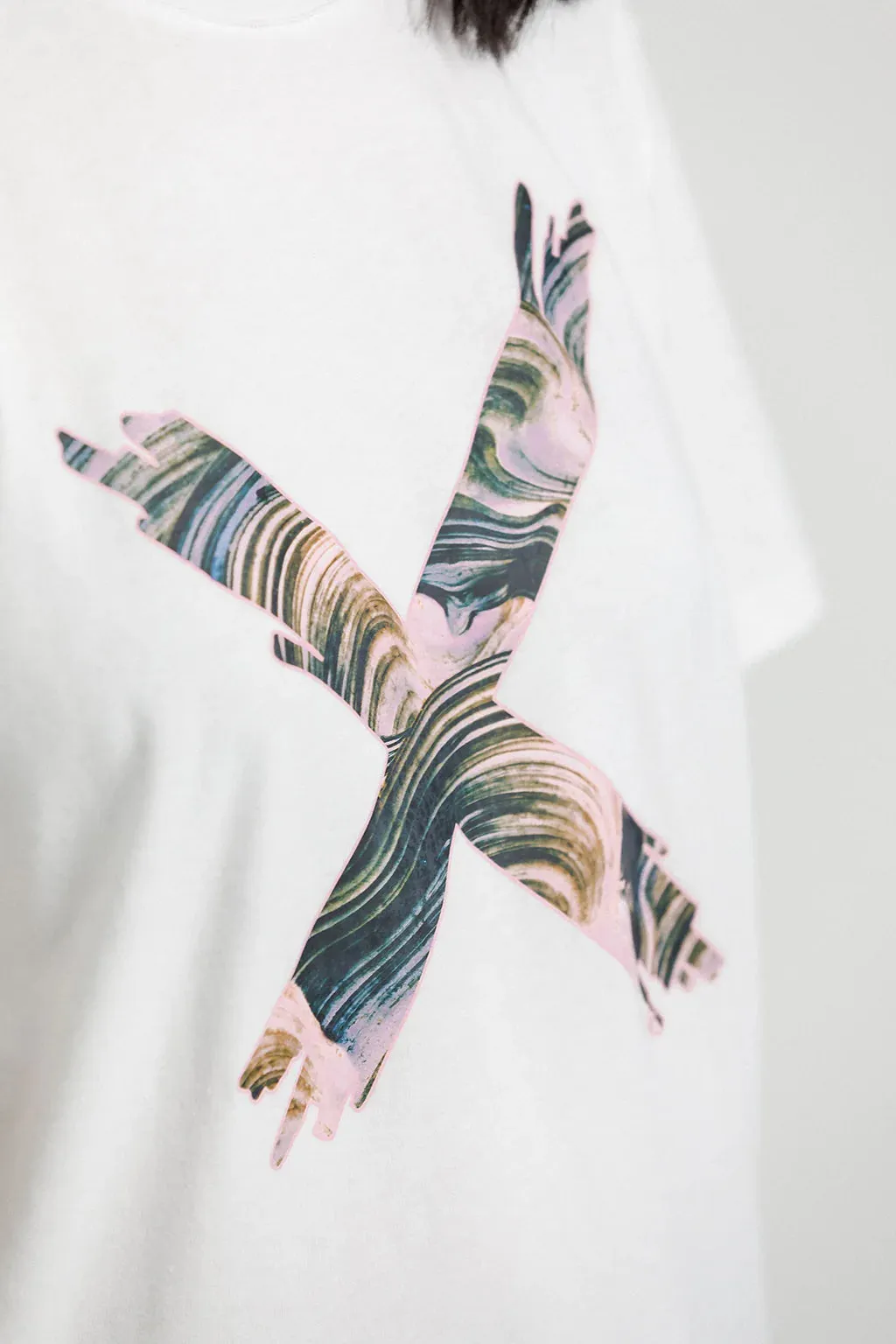 Chris Tee | White with Bloom Swirl X