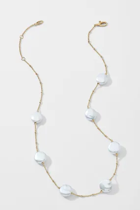 DOT DOT DOT COIN PEARL NECKLACE