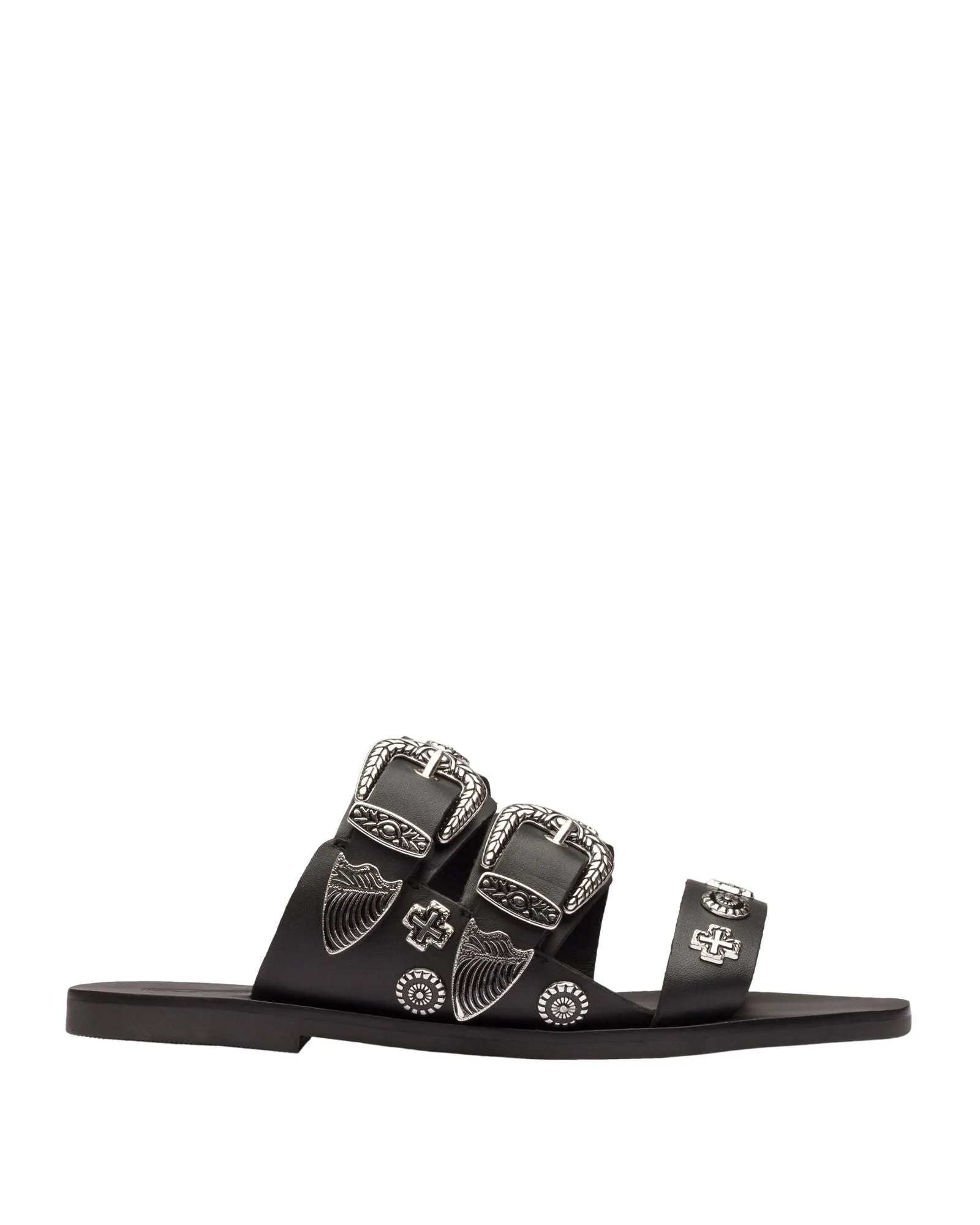 Eastwood Stud Slides - Black / Silver