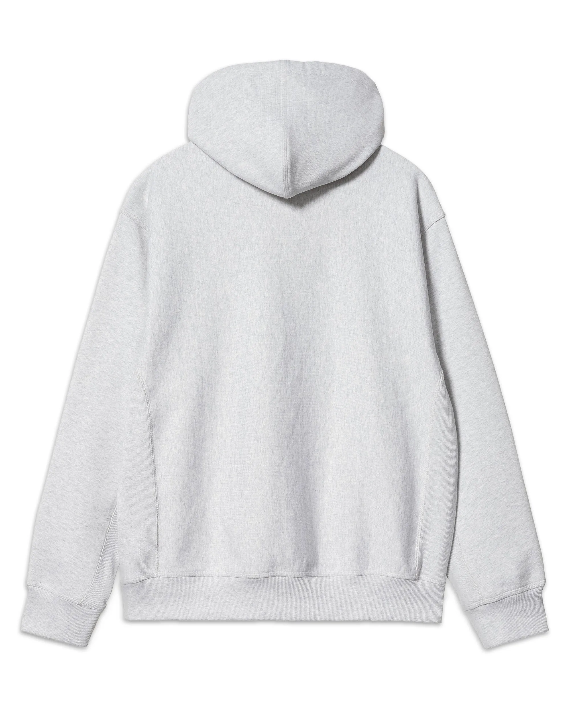 Felpa Uomo Carhartt Wip Hooded American Script Sweat Grigio