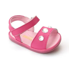 FINAL SALE - Angel Baby Girls Gemstone Trio Leather Sandal