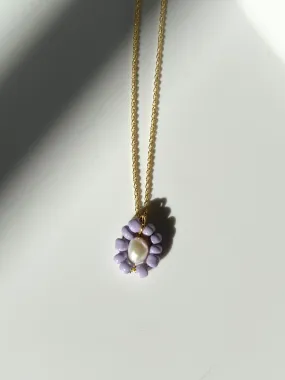 FLOR PEARL 18K GOLD PLATED NECKLACE