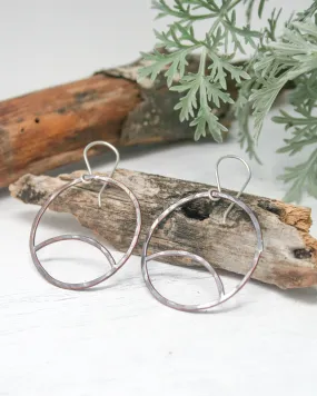 Forged Silhouette Hoop earrings - Sunrise [ready to ship]