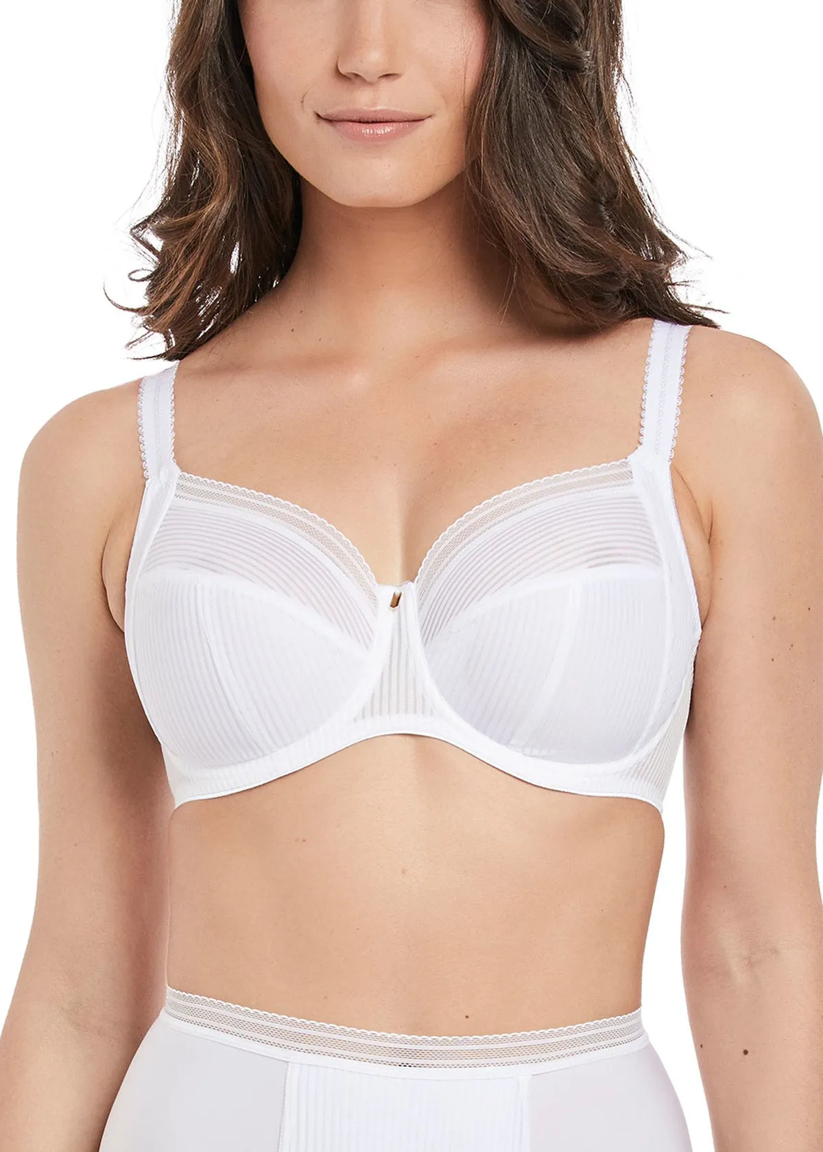 Fusion Full Cup Side Support Bra - White