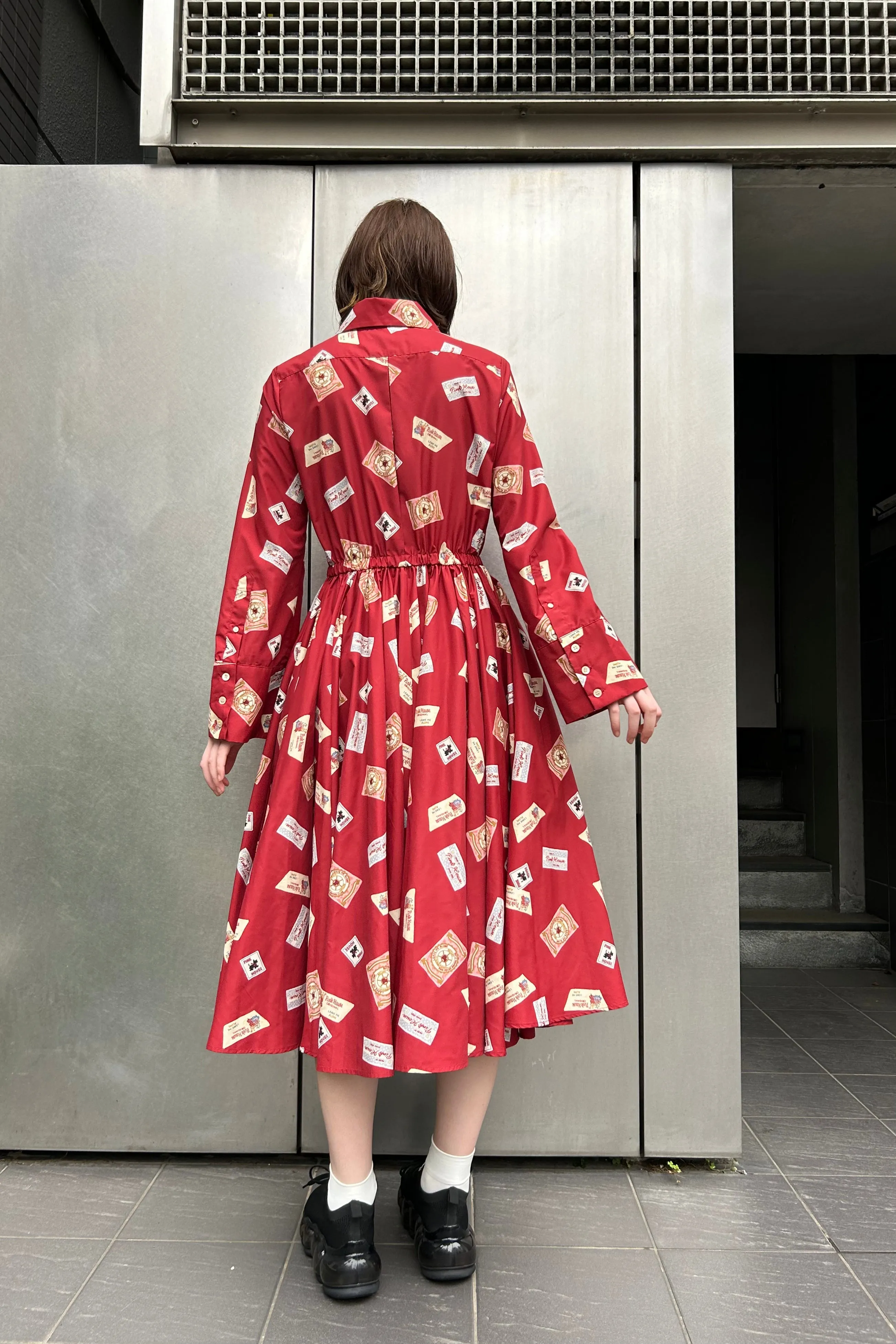 Gathered Dress / Red / MIKIOSAKABE × PINK HOUSE