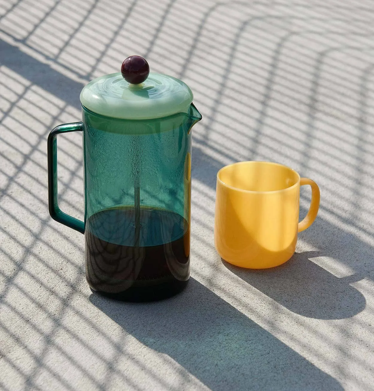 HAY French Press Brewer in Aqua