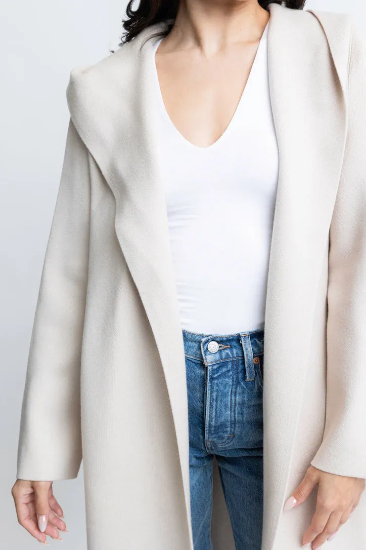 Hooded Sweater Cardigan Coat