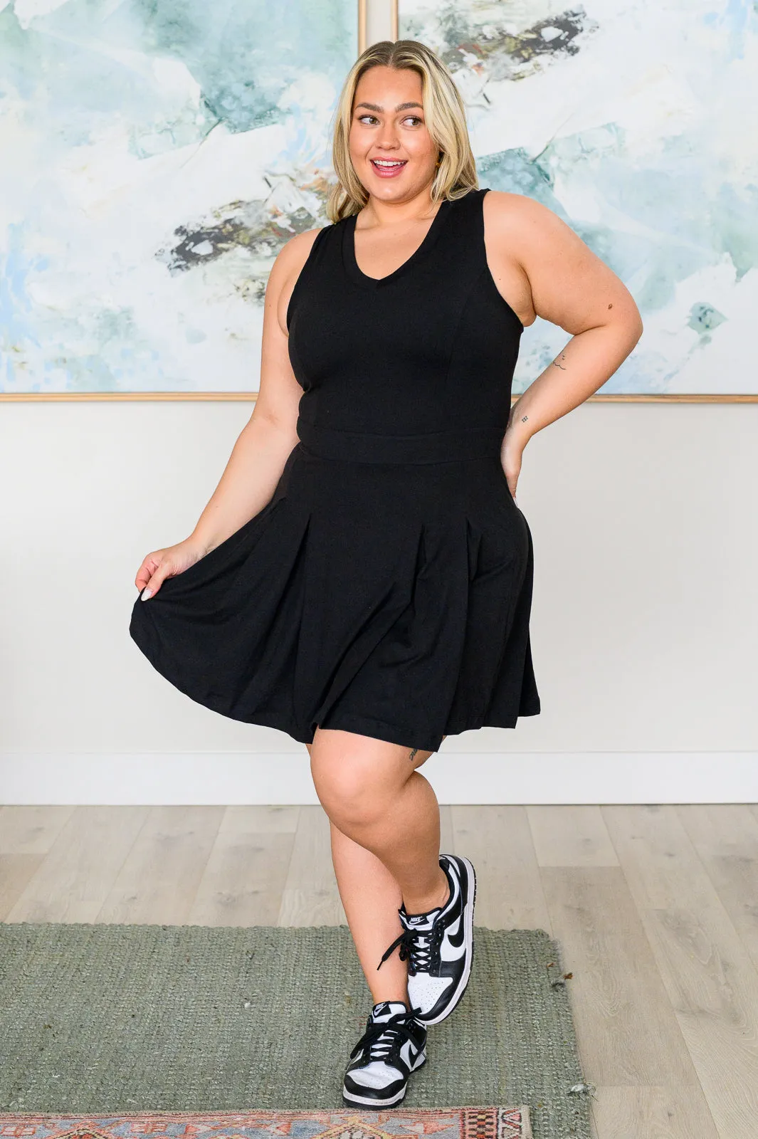 Hop, Skip and a Jump Dress and Shorts Set in Black - 4/16