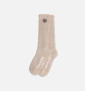 HTG Slouch Mens Socks - Beige