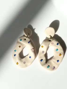 IRREGULAR EARRINGS COLOR DOTS