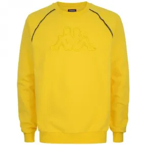 Kappa men's crewneck sweatshirt LOGO TAPE BAIN 304WP60 06A yellow