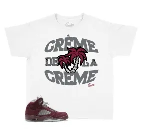 Kids - Burgundy 5 Creme Shirt