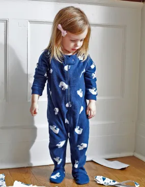 Kid's Footed Fleece Polar Bear Pajamas