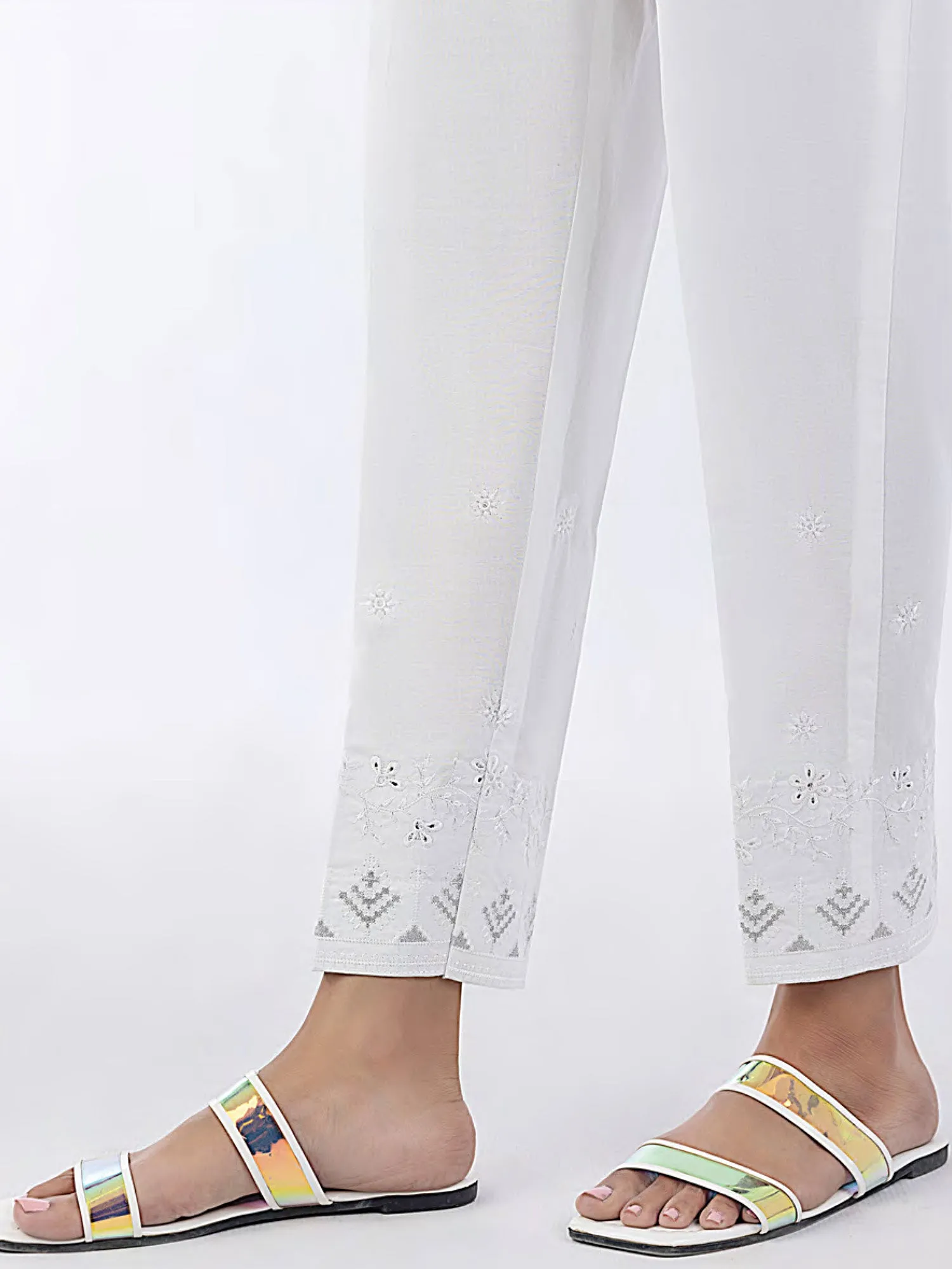 Lakhany White Cambric Trouser (3274-WHT)