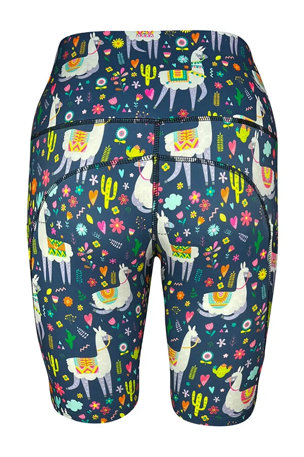 Llamas At Leisure Shorts   Pockets