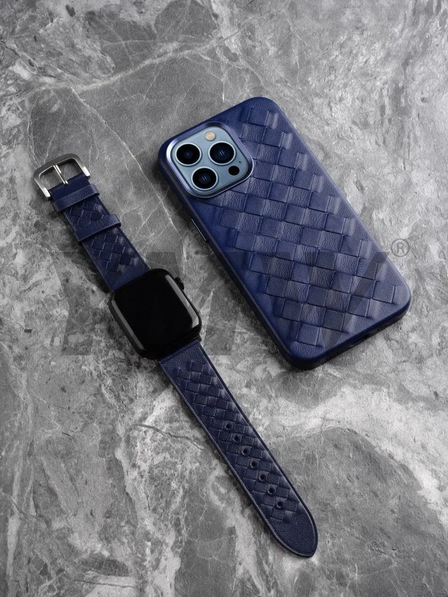 Luxury Woven Leather Case for iPhone