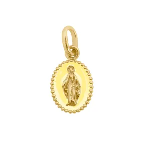 Madone Mimosa Resin pendant, Yellow Gold