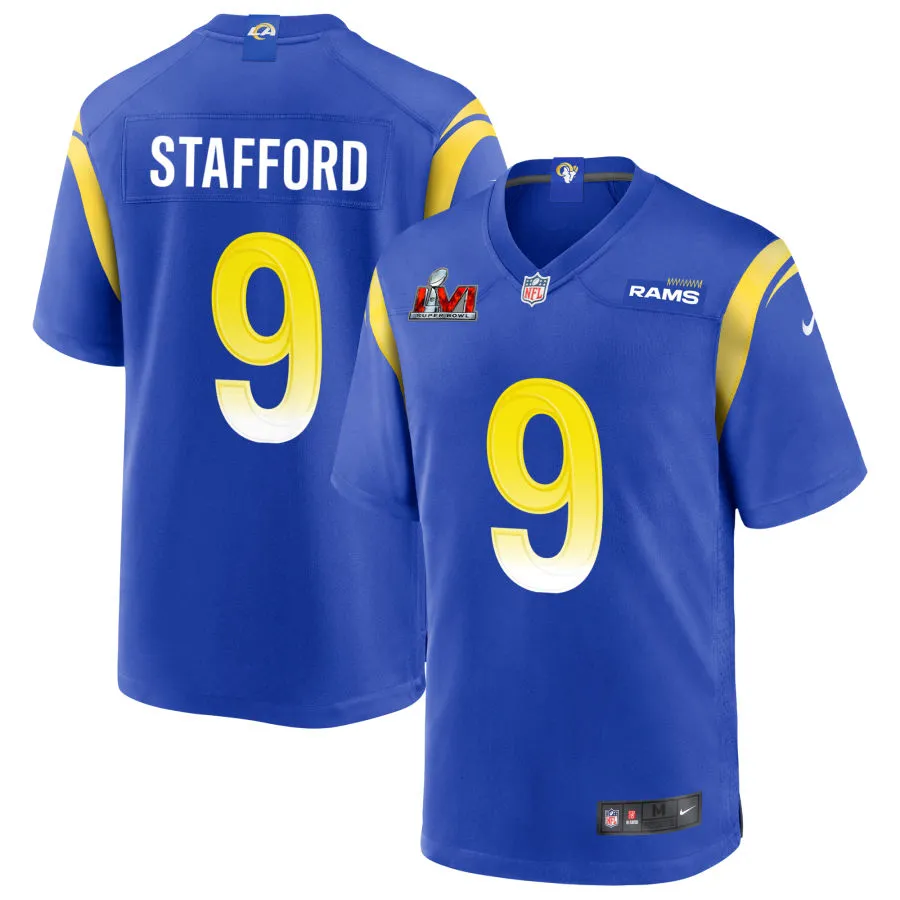 Matthew Stafford Los Angeles Rams Nike Super Bowl LVI Game Jersey - Royal