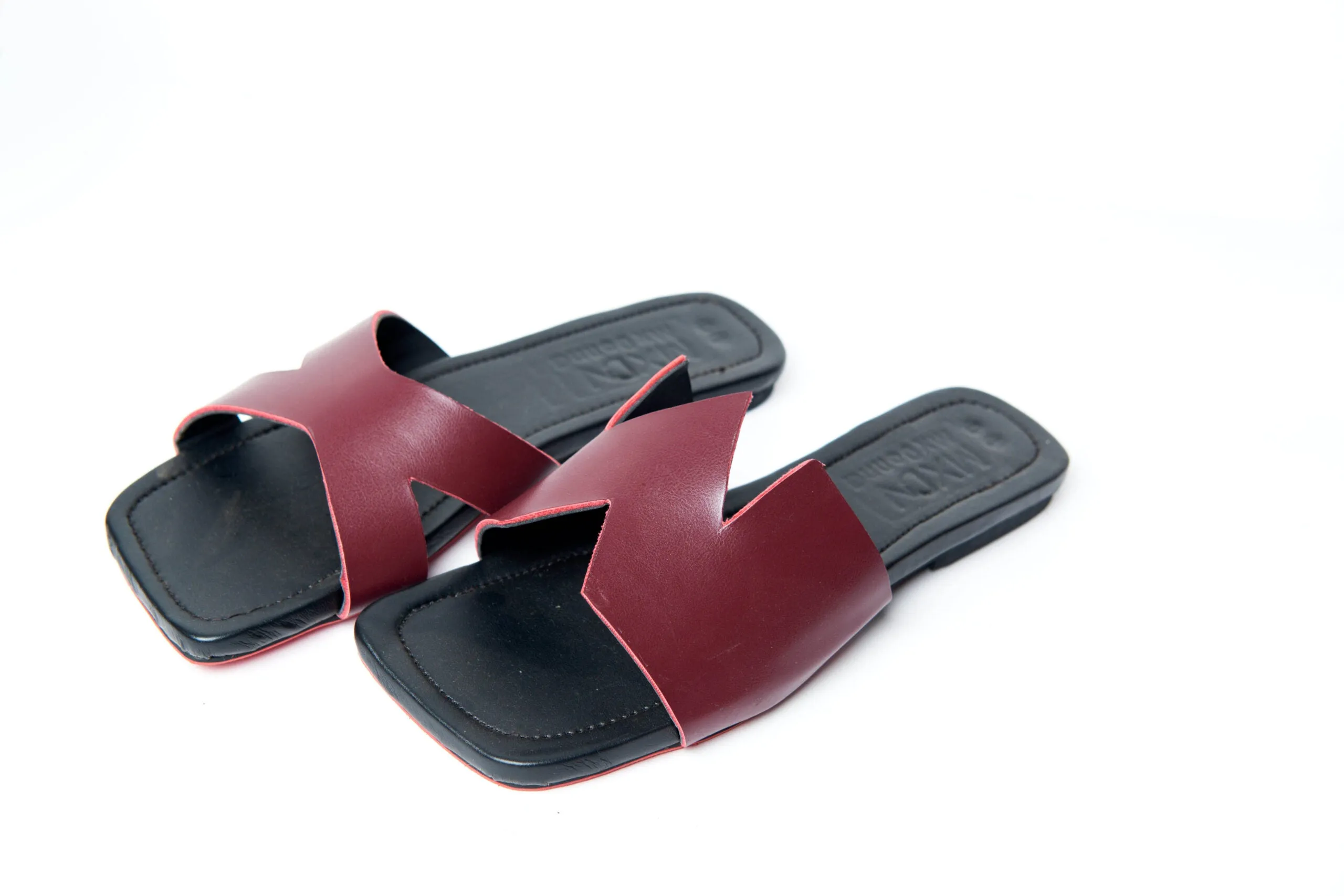 Maxine Burgundy Leather Sandal