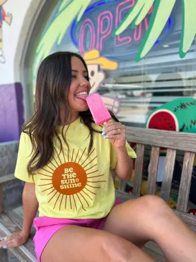 Mellow Yellow {BE THE SUNSHINE} Crew Neck Tee