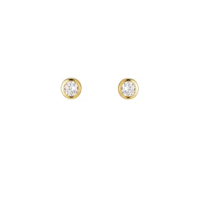 Melrose Bezel CZ Stud Earrings