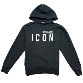 Men's Kids Icon Logo Hoodie Black Size 16Y