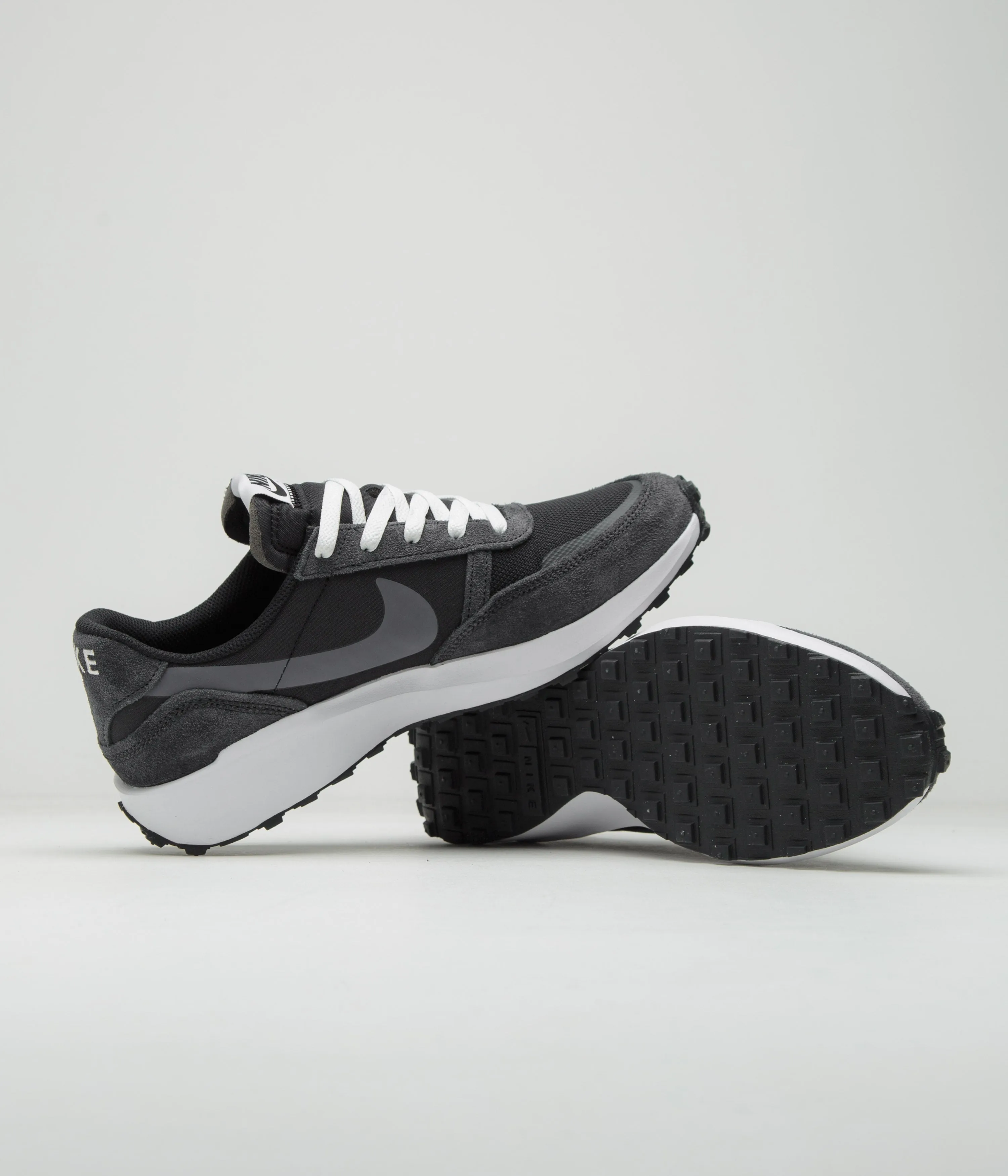 Nike Waffle Nav Shoes - Black / White - Off Noir